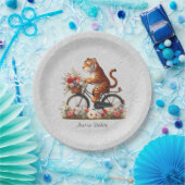 Floral Bicycle Tiger Paper Bord (Feest)
