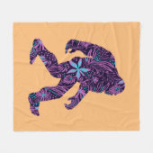 FLORAL BIGFOOT FLEECE DEKEN (Voorkant (Horizontaal))