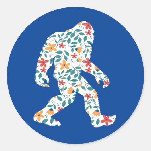 FLORAL BIGFOOT RONDE STICKER (Voorkant)