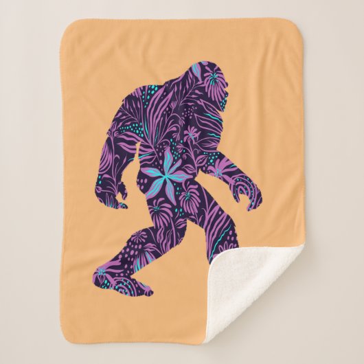 FLORAL BIGFOOT SHERPA DEKEN (Voorkant)
