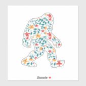 FLORAL BIGFOOT STICKER (Vel)