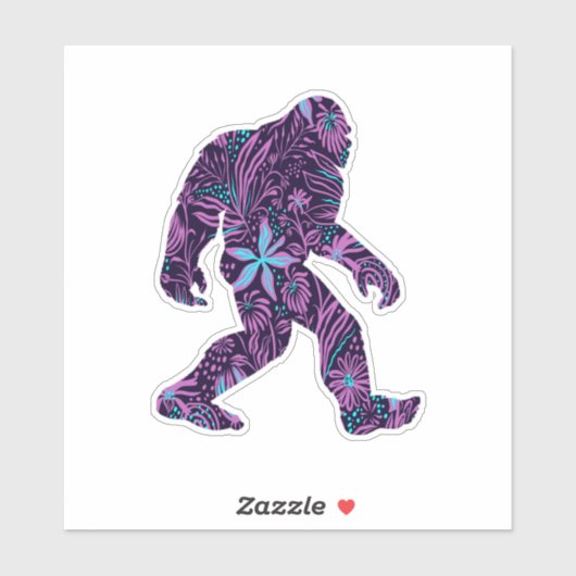FLORAL BIGFOOT STICKER (Vel)