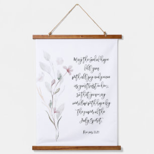 Floral Bijbel vers muur Hangend Wandkleed