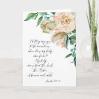 Floral Bijbel Verse Dank je gevouwen kaart