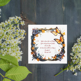 Floral Bijbelvers Feestdagenkaart