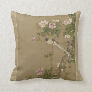 Floral Bird Asian Antiek Style Kussen