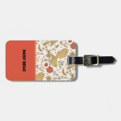  Floral Bird Bagagelabel (Voorkant horizontaal)