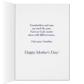 Floral Bird Cage Grandmoeder Moederdag Kaart (Binnen (Rechts))