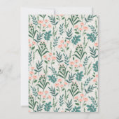 Floral Bird Nest Nesting Party Baby shower Kaart (Achterkant)