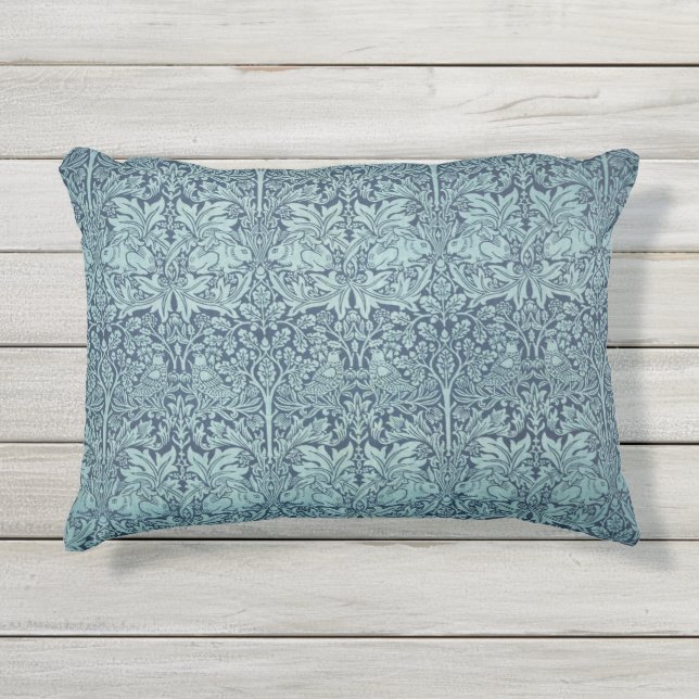  Floral Birds William Morris Brer Rabbit Buitenkussen (Voorkant)