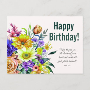 Floral Birthday Blessing Briefkaart