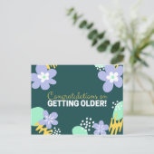 Floral Birthday Briefkaart (Staand voorkant)