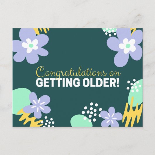 Floral Birthday Briefkaart (Voorkant)