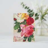  Floral Birthday Briefkaart (Staand voorkant)