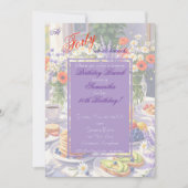 Floral Birthday Brunch Uitnodiging (Voorkant)