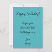 Floral Birthday Card (Achterkant)