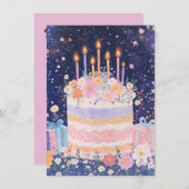 Floral Birthday Card (Voorkant / Achterkant)