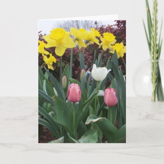 Floral Birthday Card Kaart (Voorkant)