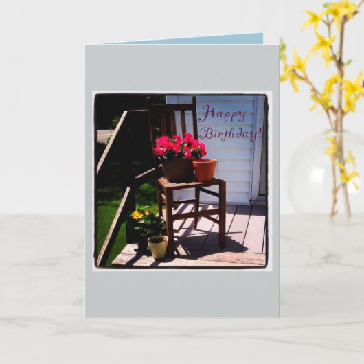 Floral Birthday Card Kaart (Gele Bloem)