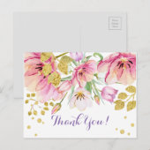 FLORAL, BIRTHDAY DANK JE KAART (Voorkant / Achterkant)