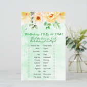 Floral Birthday Dit of dat spel (Staand voorkant)