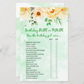 Floral Birthday Ever of Nooit Game (Voorkant / Achterkant)