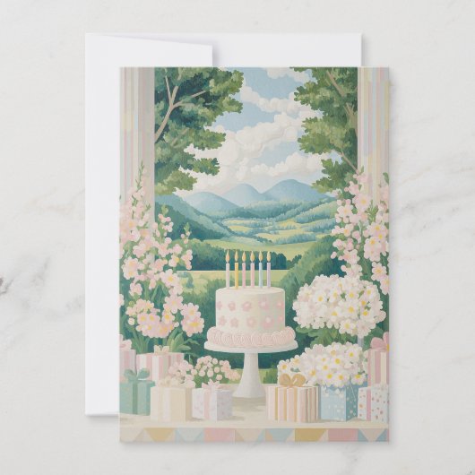 Floral Birthday Kaart (Voorkant)