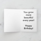 Floral Birthday Kaart (groot afdrukken) (Binnen)