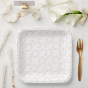 Floral Birthday Party Paper Borden Papieren Bordje