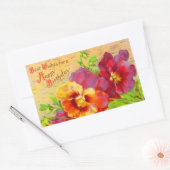  Floral Birthday Rechthoekige Sticker (Envelop)
