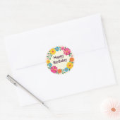 Floral birthday sticker  (Envelop)