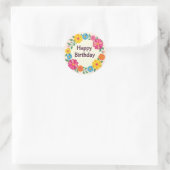 Floral birthday sticker  (Tas)