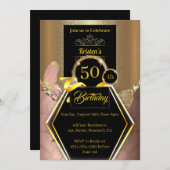 Floral Birthday Uitnodiging (Voorkant / Achterkant)