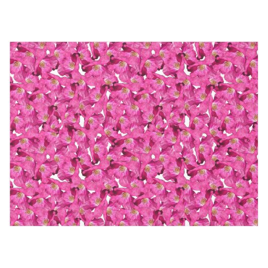 Floral blaast een roze patroon op. tafelkleed (Voorkant (Horizontaal))