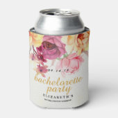 Floral Black Bachelorette Party Koelbox Blikjeskoeler (Blikje Voorkant)