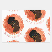 Floral Black & Blessed Inpakpapier Vel (Voorkant)
