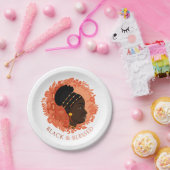 Floral Black & Blessed Papieren Bordje (Feest)