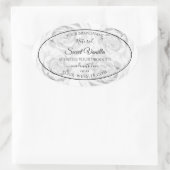 Floral Black en White Product Packaging Labels (Tas)