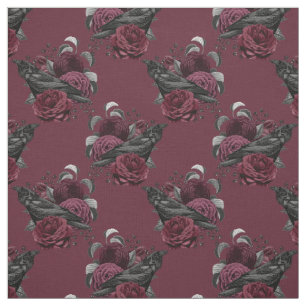 Floral Black Raven op wijn Stof