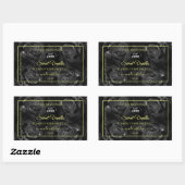 Floral Black Rozen Product Packaging Labels Logo (Vel)