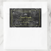 Floral Black Rozen Product Packaging Labels Logo (Tas)