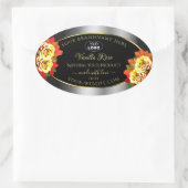 Floral Black Silver Gold Product Labels Roos Logo (Tas)