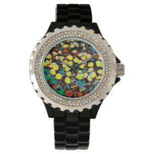 Floral Black Watch (dromen) Horloge