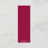 Floral Bladwijzer Mini Visitekaartje (Achterkant)