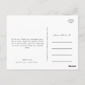 Floral blanc | Carte postale Merci Mariage noir (Dos)