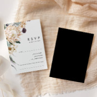Floral blanc | Carte RSVP de demande de chanson no