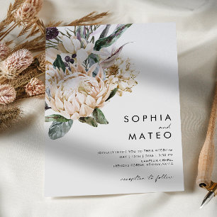 Floral blanc   FAIRE-PART DE MARIAGE DÉCONTRACTÉ