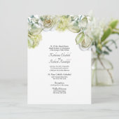 Floral blanc Faire-part de mariage formel (Debout devant)