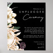 Floral blanc | Poster de la cérémonie de débranche (Devant)