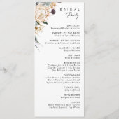 Floral blanc | Programme de mariage vert foncé (Dos)